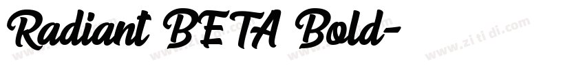 Radiant BETA Bold字体转换